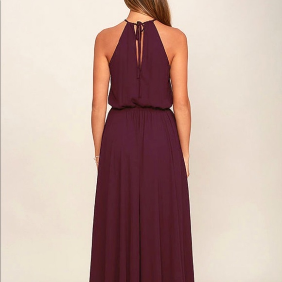 Lulu's Essence of Style Plum Purple Maxi Dress lrg - Picture 4 of 13